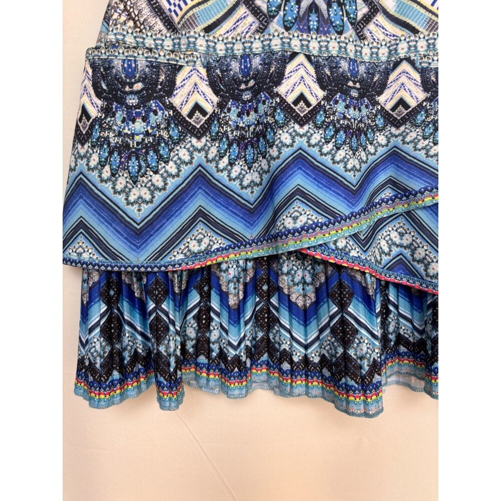 Lucky In Love Tennis Pickelball Skort Skirt Shorts XS Women Pockets Blue Layers - Picture 2 of 7